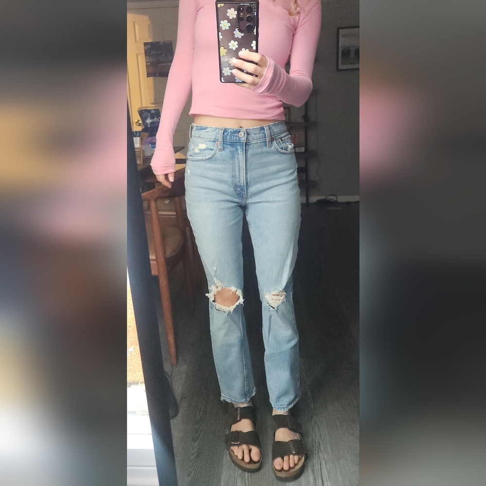 Abercrombie & Fitch Light Blue Mom Jeans